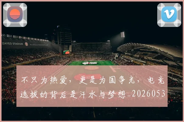 不只为热爱，更是为国争光，电竞选拔的背后是汗水与梦想_20260531151210